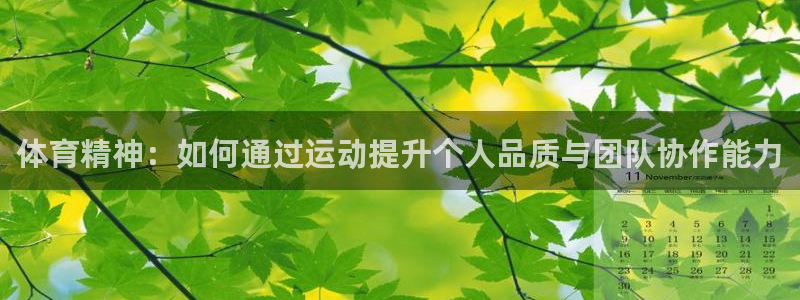 皇冠277体育：体育精神：如何通过运动提升个人品质与团队协作能力